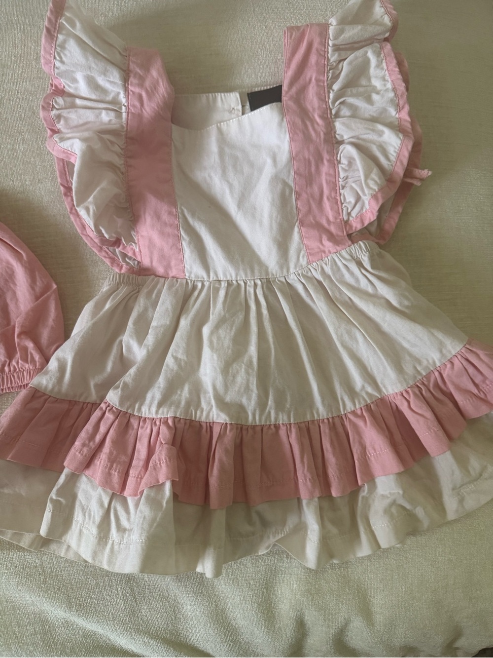 Belle’s Beauties White and Pink Ruffle Dress